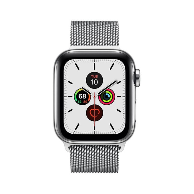 Apple Watch Series 5 Stainless Steel Case With Milanese Loop Silver Apple Watch Series 5 Stainless Steel Case With Milanese Loop Silver